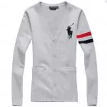 polo-ralph lauren pulls femmes 2019U nouveau cardigan maille v col gris clair2